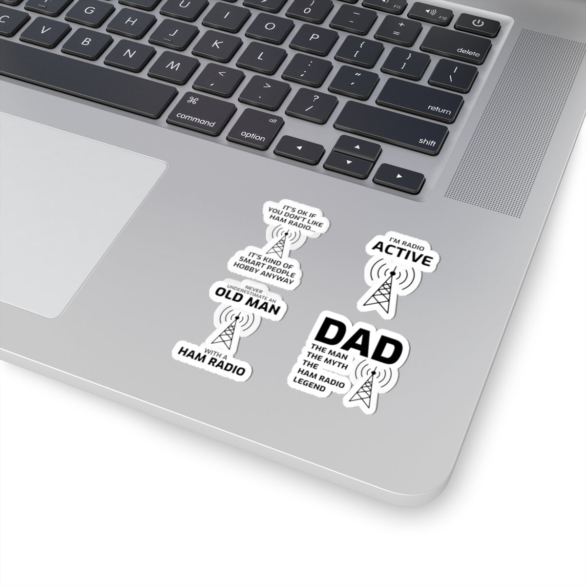 Ham Radio Sticker Pack – 4 PCS Funny Smart Hobby Legend Decals for Amateur Operators Old Man Enthusiasts