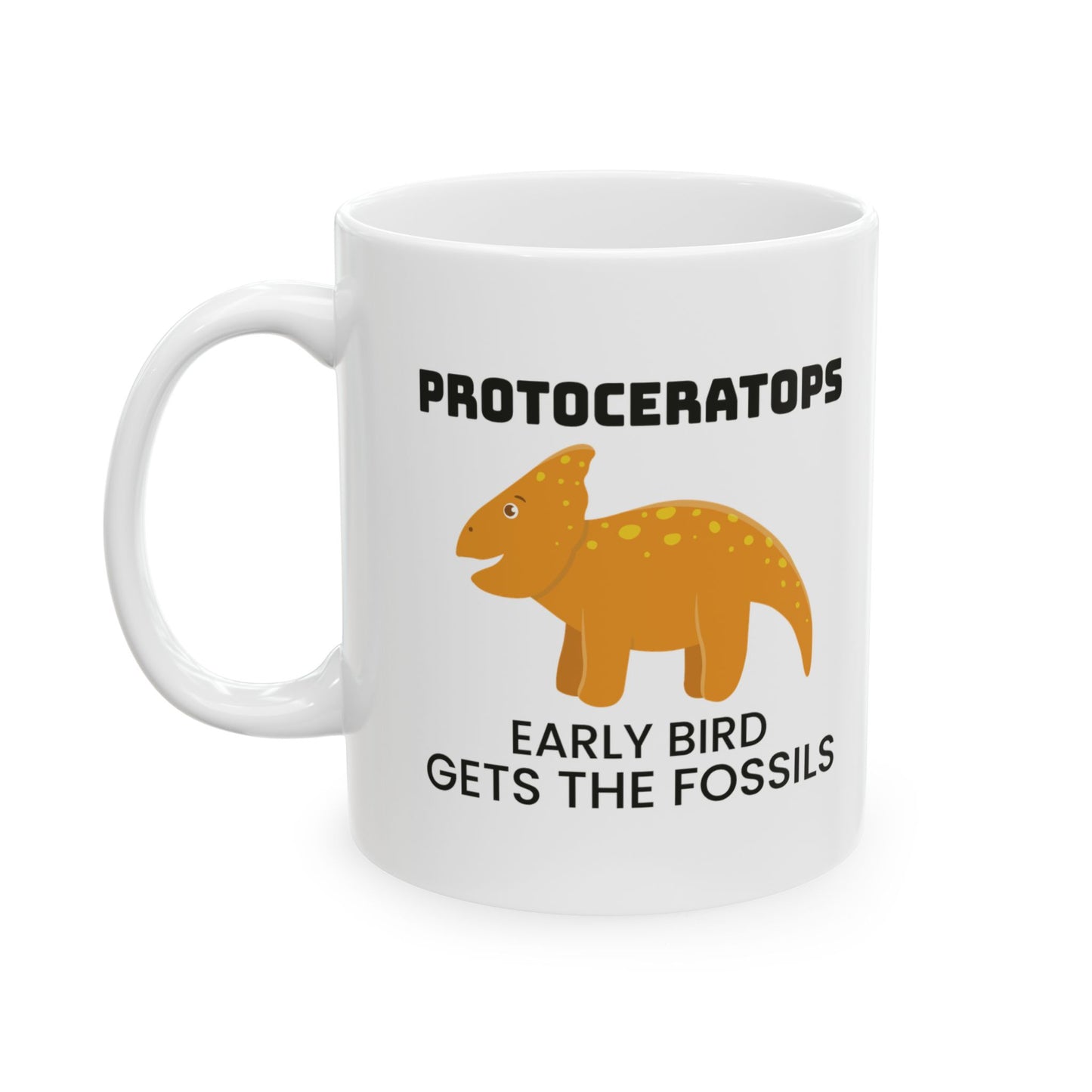 Dinosaur Fossil Mug - Protoceratops, Horned - Dino Humor Gift