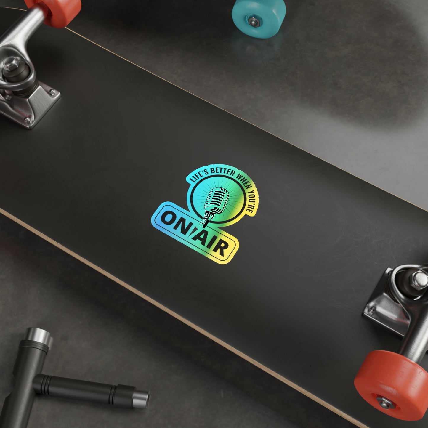 Amateur Ham Radio Operator Stickers Holographic Vinyl Decal - On-Air Lifestyle & Radio Enthusiasts