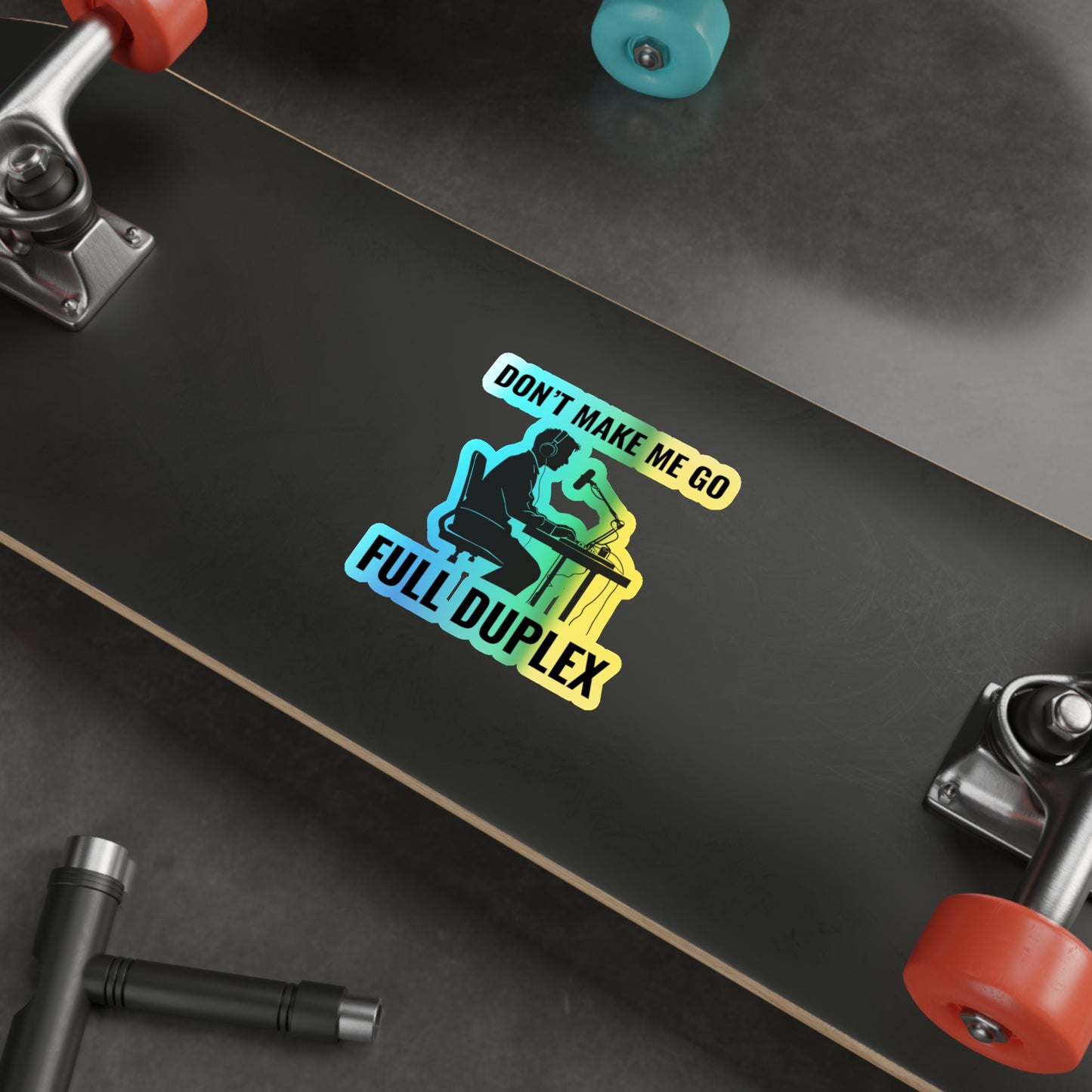 Amateur Ham Radio Operator Stickers Holographic Vinyl Decal - Duplex Mode & Advanced Comms