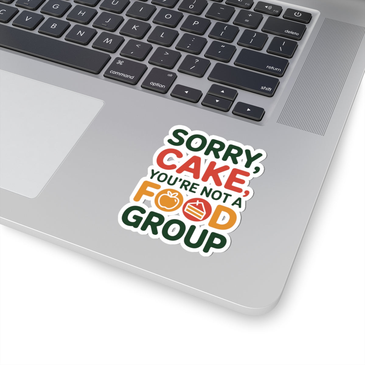 Funny Dietitian Sticker - Cake Food Group Vinyl Decal for Registered Dietitians, Nutritionists