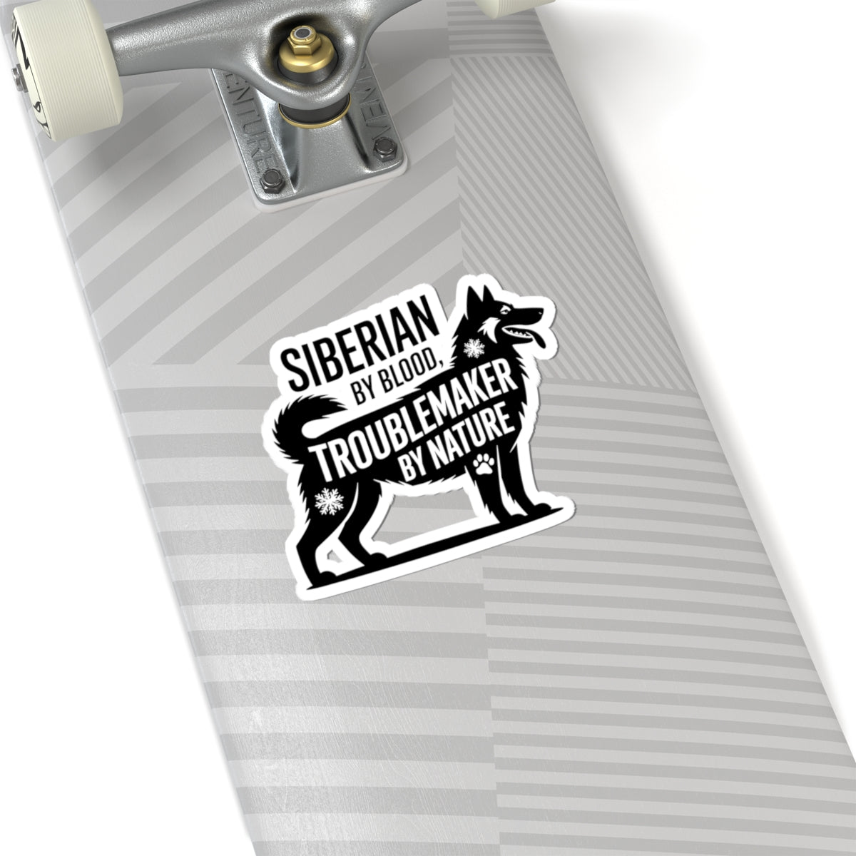 Mischievous Husky Sticker - Siberian Trouble Vinyl Decal for Dog Lovers & Owners