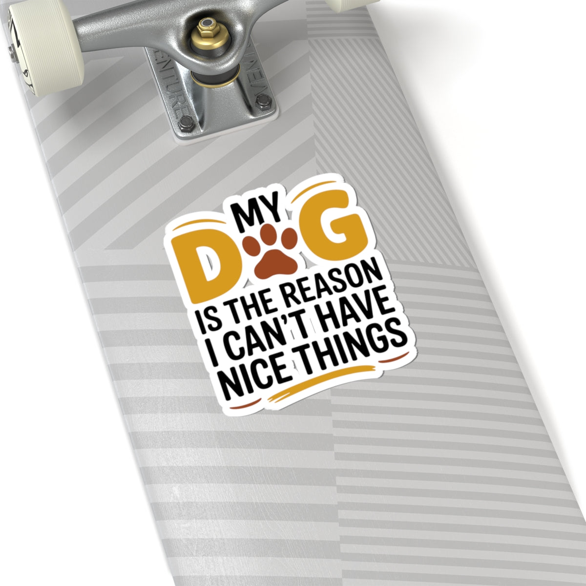 Funny Pet Owner Sticker - Dog Humor Vinyl Decal for Puppy Parents Animal Lovers Pet Moms Dads