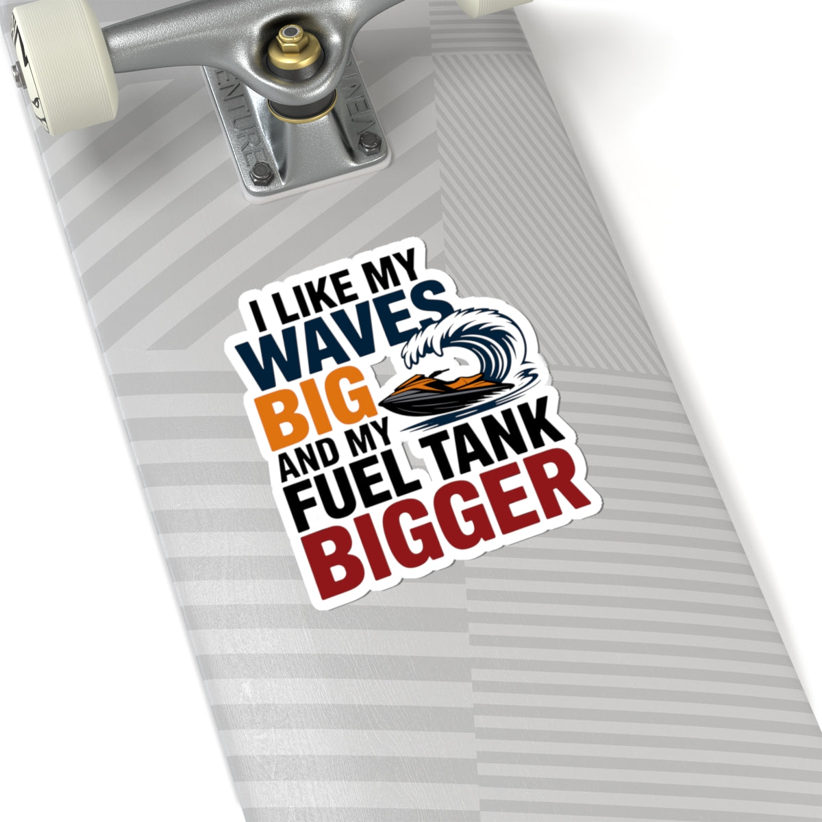 Jet Ski Enthusiast Sticker - Big Waves Vinyl Decal for Power PWC Riders & Water Sports Fans