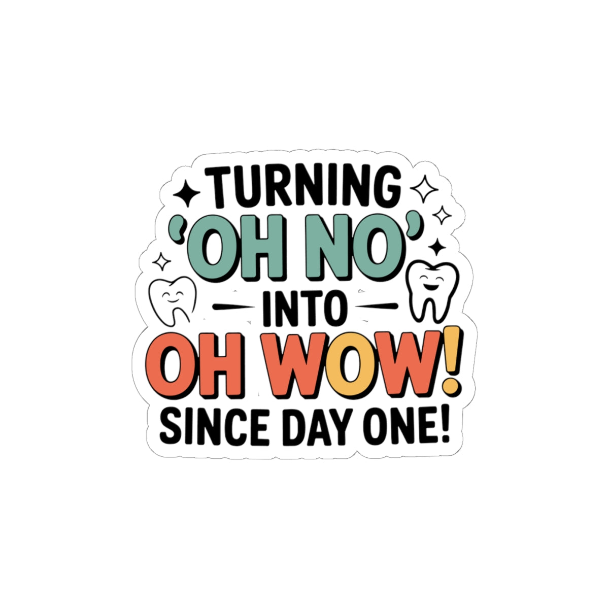 Smile Transformer Sticker - Prosthetic Artistry Vinyl Decal for Dental Ceramists & Techs