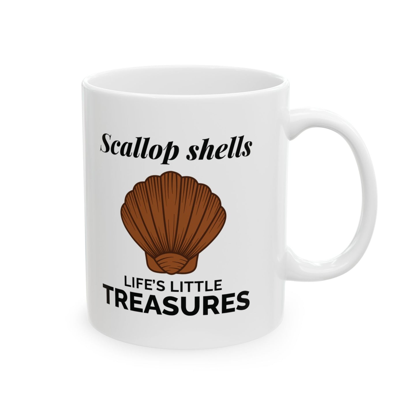 Scallop Shell Mug, Ocean Treasures, Beach Lover Gift