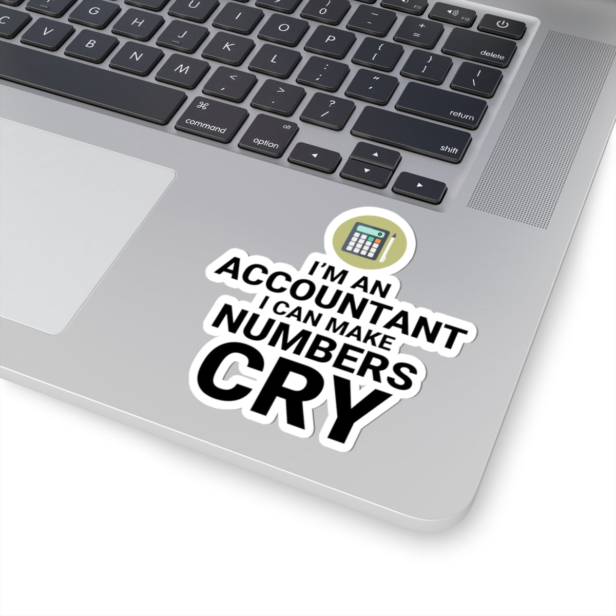 Funny Accountant Sticker - 'Make Numbers Cry' Calculator Vinyl Decal - CPA Gift