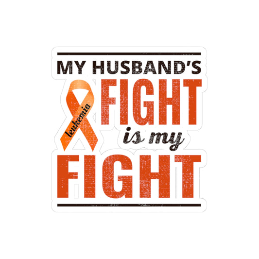 Empowering Leukemia Awareness Sticker - Orange Ribbon Vinyl Decal for Wives, Families, and Caregivers