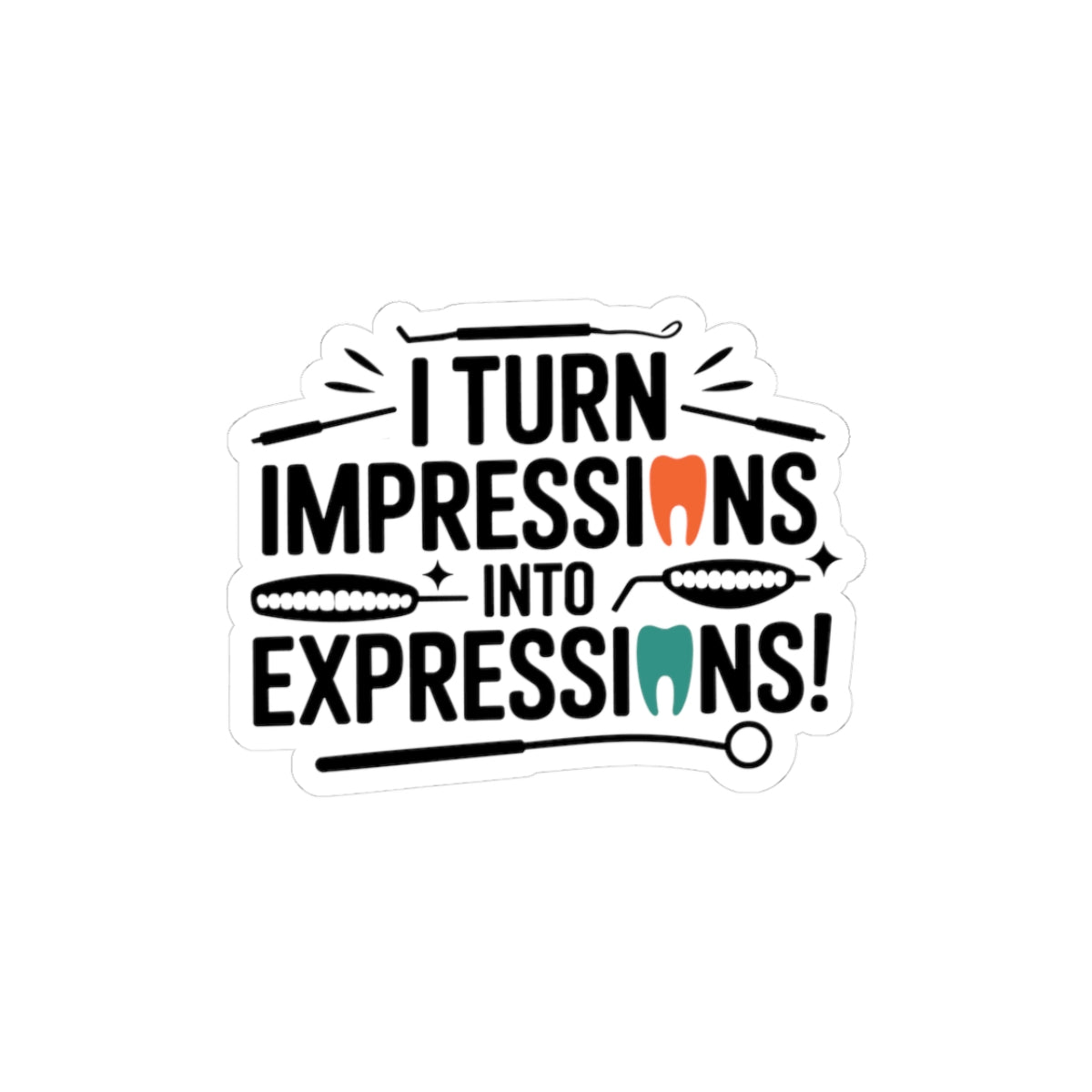 Smile Creator Sticker - Dental Impression Vinyl Decal for Ceramists & Denture Specialists