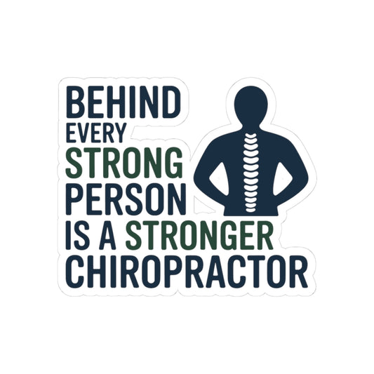 Chiropractors Strength Support Sticker - Backbone Care Vinyl Decal for Doctors of Chiropractic