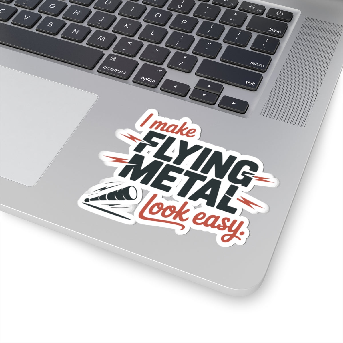 Baton Twirling Sticker – Confident Flying Metal Humor Decal for Competitive Twirlers & Majorette Athletes