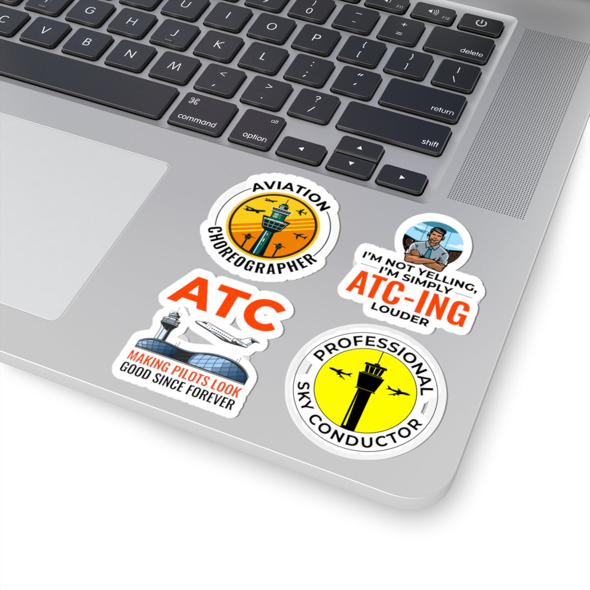 ATC Aviation Choreographer Sticker Pack – 4 PCS Bold Humor Stickers for Air Traffic Controllers & Aviation Enthusiasts