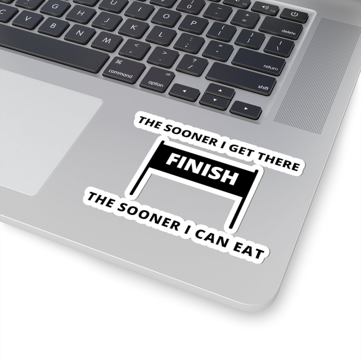 Finish Line Food Sticker - Runner Motivation Vinyl Decal for Runners & Race Enthusiasts