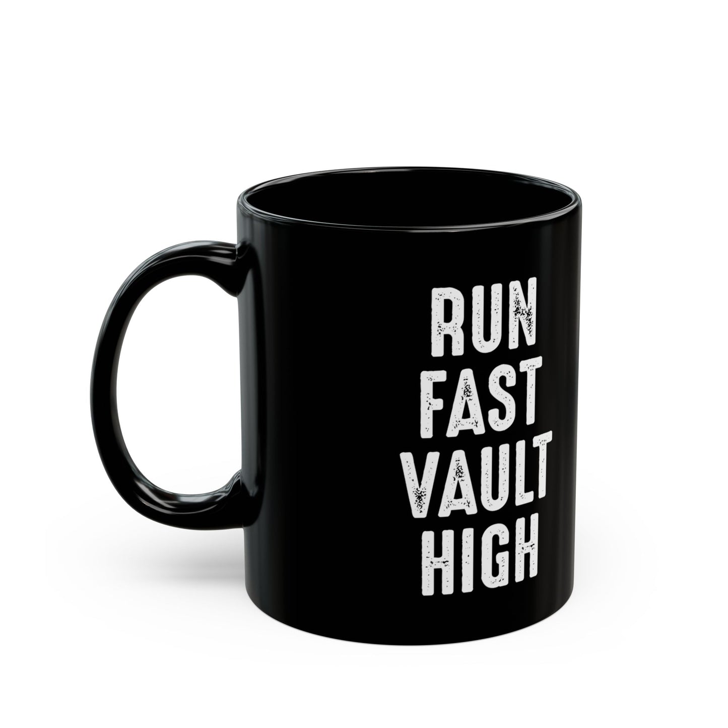 Pole Vault Mug Black – Vaulting Track Coffee Cup for Sports Training Fans 11 oz