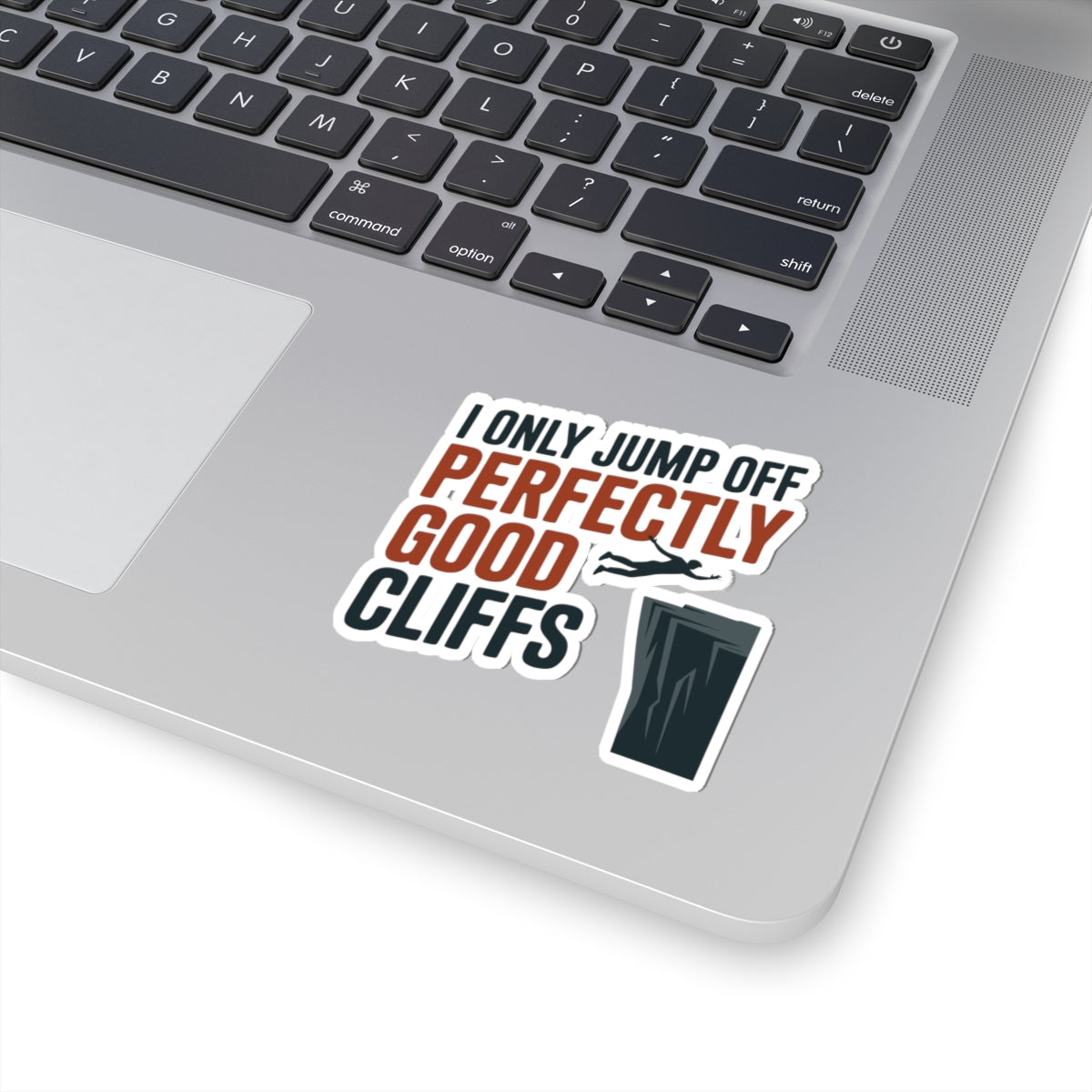 Base Jumping Sticker for Car Laptop – Sarcastic Outdoor Decal for Extreme Athletes Climbers Adrenaline Junkies