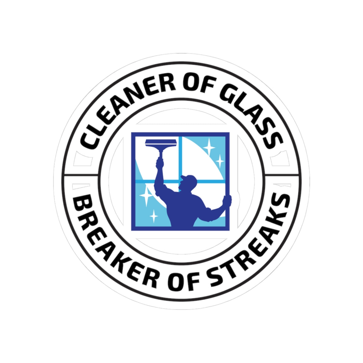 Window Cleaner Sticker - Glass Cleaner Vinyl Decal for Professionals & Technicians