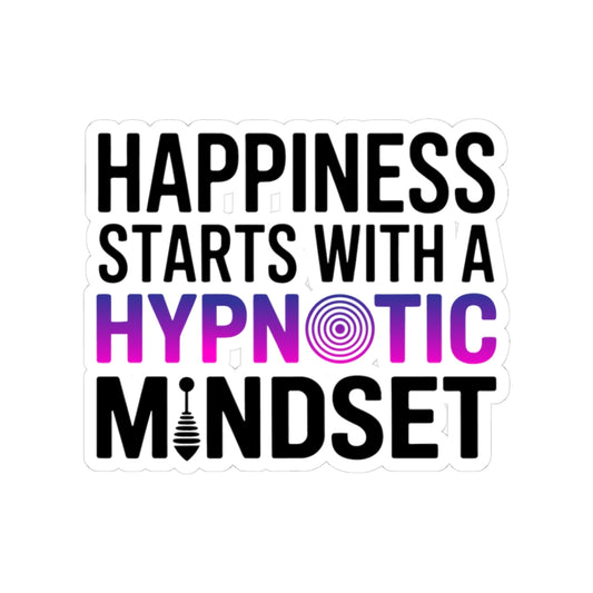 Hypnotist Happiness Sticker - Mindset Transformation Vinyl Decal for Hypnotists, Mental Wellness Coaches