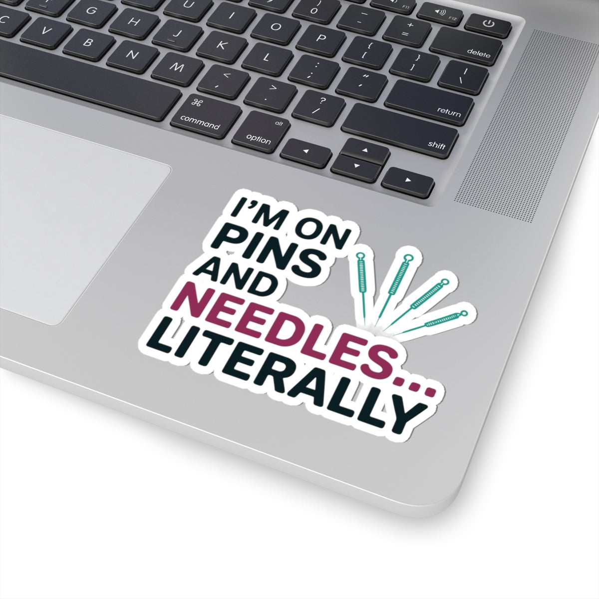 Acupuncture Humor Sticker - Pins and Needles Vinyl Decal for Acupuncturists, TCM Practitioners