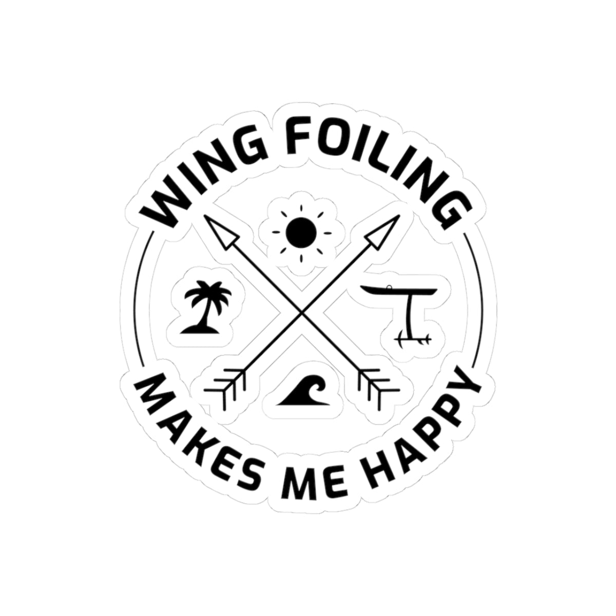 Wing Foiling Sticker Vinyl Decal - Water Sports Passion for Surfers & Sailors