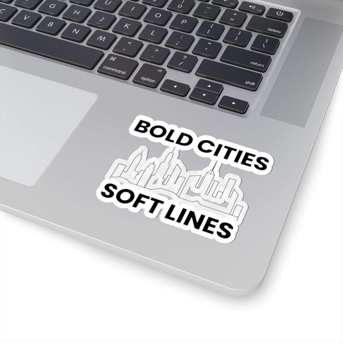 Urban Minimalist Map Sticker - Bold City Silhouette Decal for Travelers & Architecture Lovers