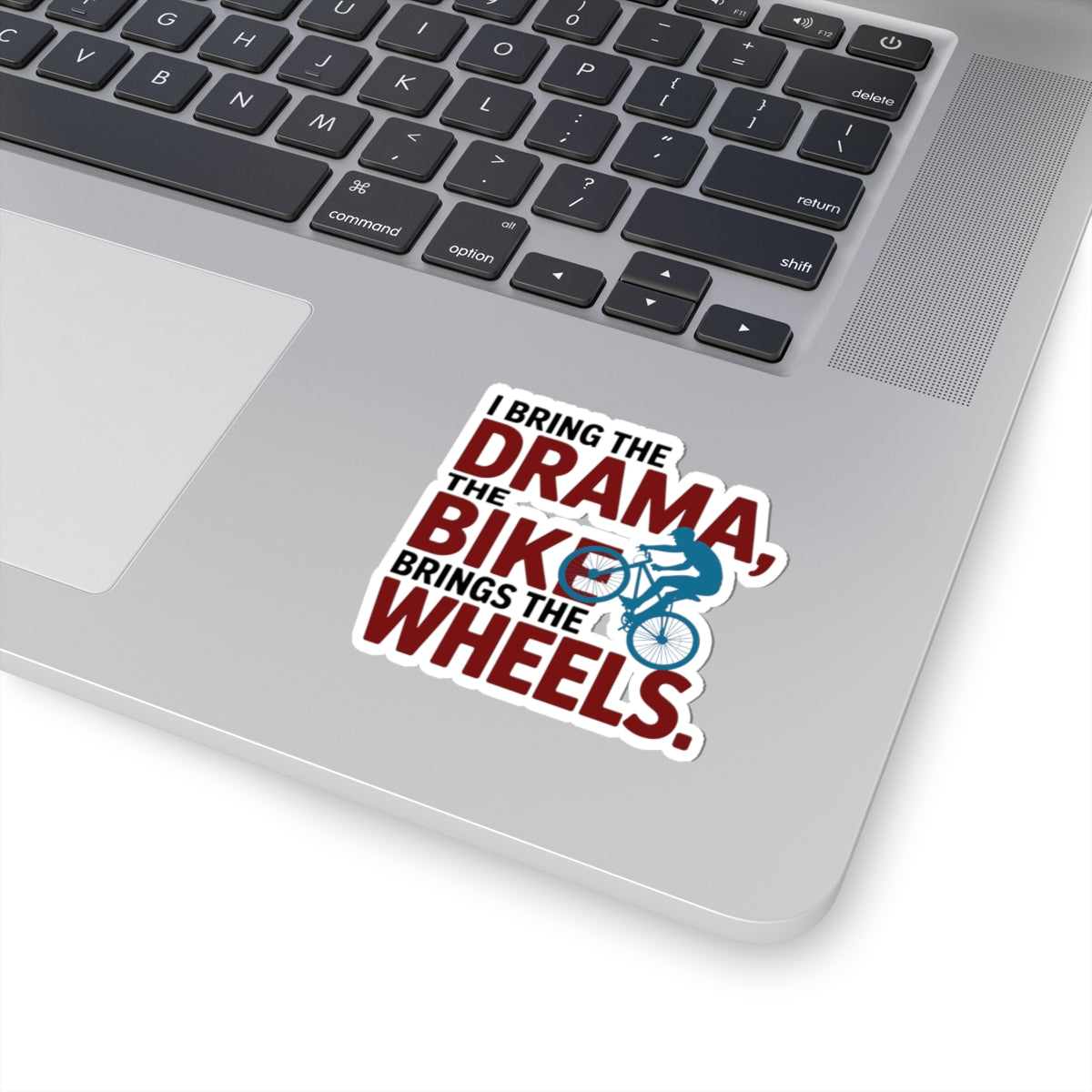 Dynamic Indoor Cycling Sticker - Drama Wheels Bike Vinyl Decal for Artistic Performers, Competitive Teams, Enthusiasts
