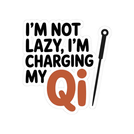 Acupuncture Humor Sticker - Energy Charging Vinyl Decal for Acupuncturists, TCM Practitioners