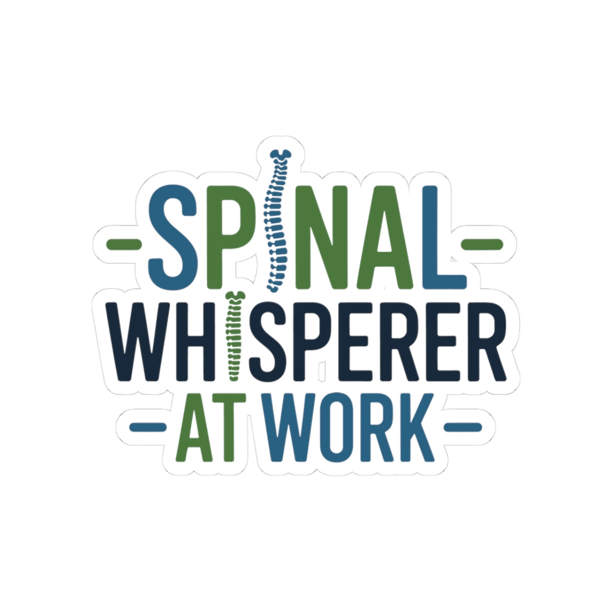Spinal Whisperer Sticker - Funny Chiropractor Vinyl Decal for Chiropractic Students, Back Pain Relief, and Spine Health