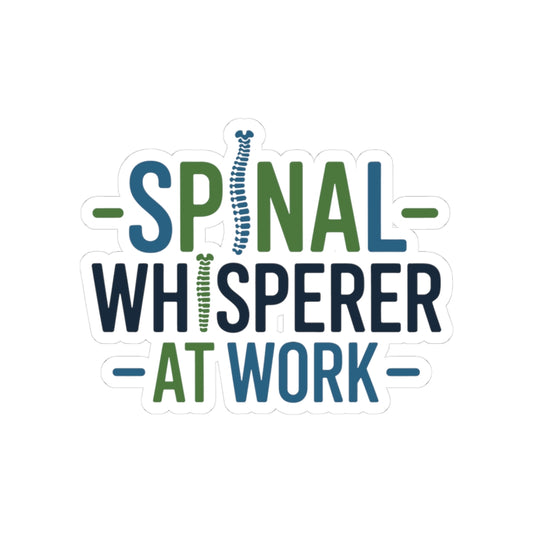 Spinal Whisperer Sticker - Funny Chiropractor Vinyl Decal for Chiropractic Students, Back Pain Relief, and Spine Health