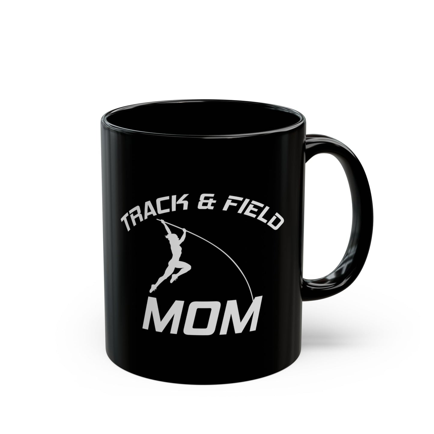 Pole Vault Mug Black – Track and Field Mom Gift for Supportive Athlete Parents, Pole Vaulter Mug 11 oz
