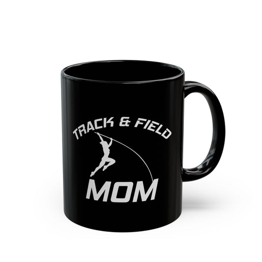 Pole Vault Mug Black – Track and Field Mom Gift for Supportive Athlete Parents, Pole Vaulter Mug 11 oz
