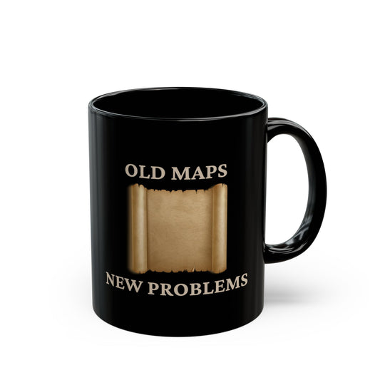 Cartographic Time Warp Mug - Vintage Map Humor Coffee Cup for Historians & GIS Analysts