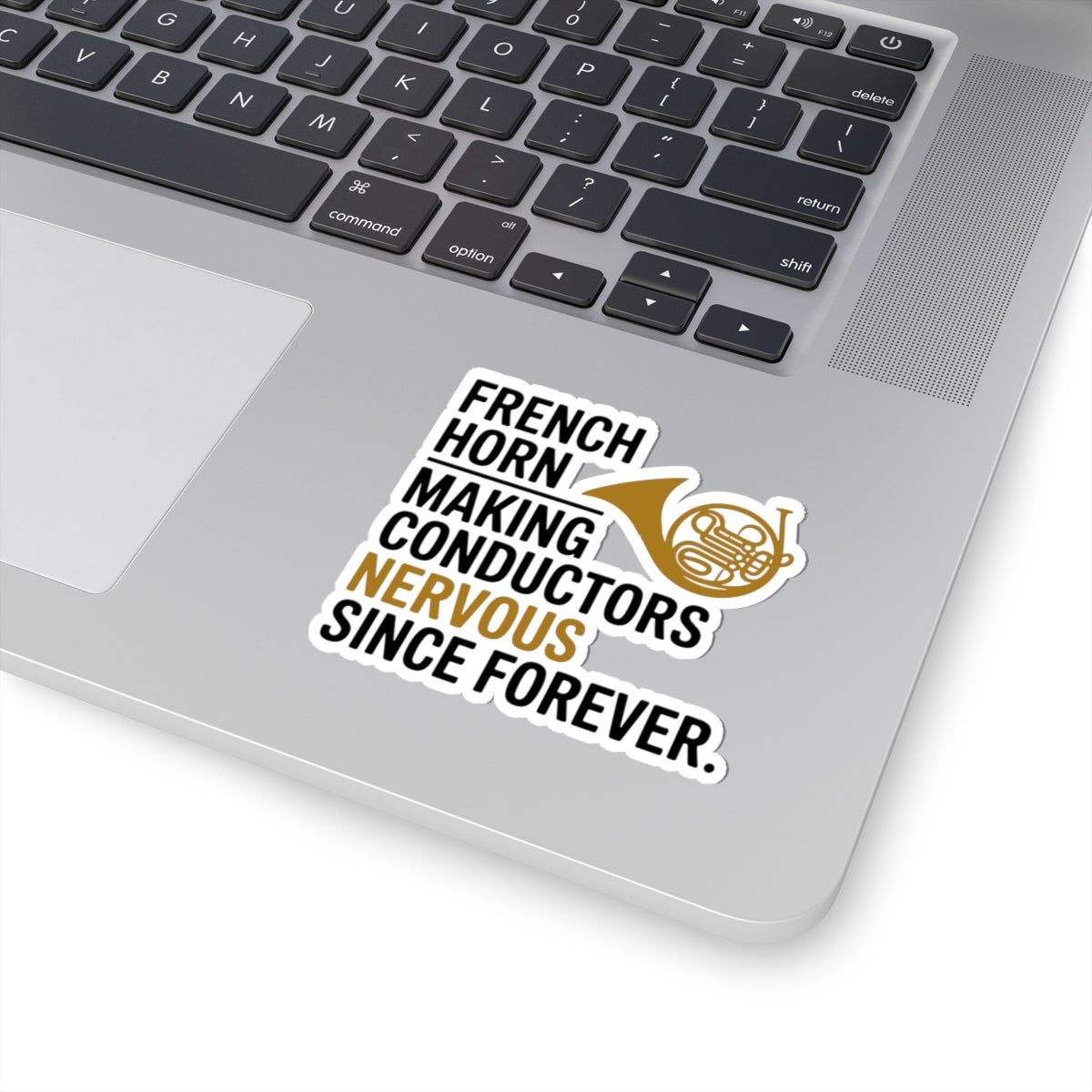 French Horn Pride Sticker - Conductor Nervousness Vinyl Decal for Horn Players