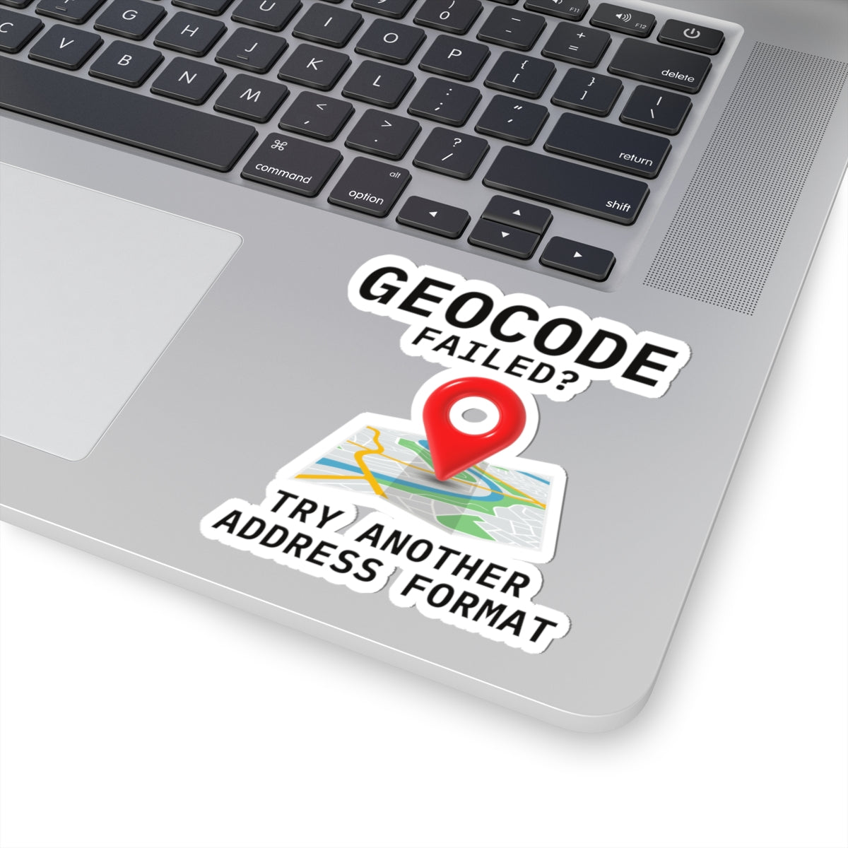 "Geocoding Humor Sticker - Address Format Vinyl Decal for GIS Developers & Analysts"