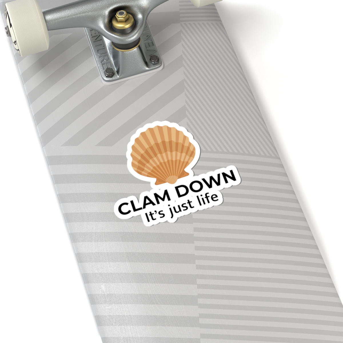 Clam Shell Sticker Ocean Life Humor Coastal Vinyl Decal