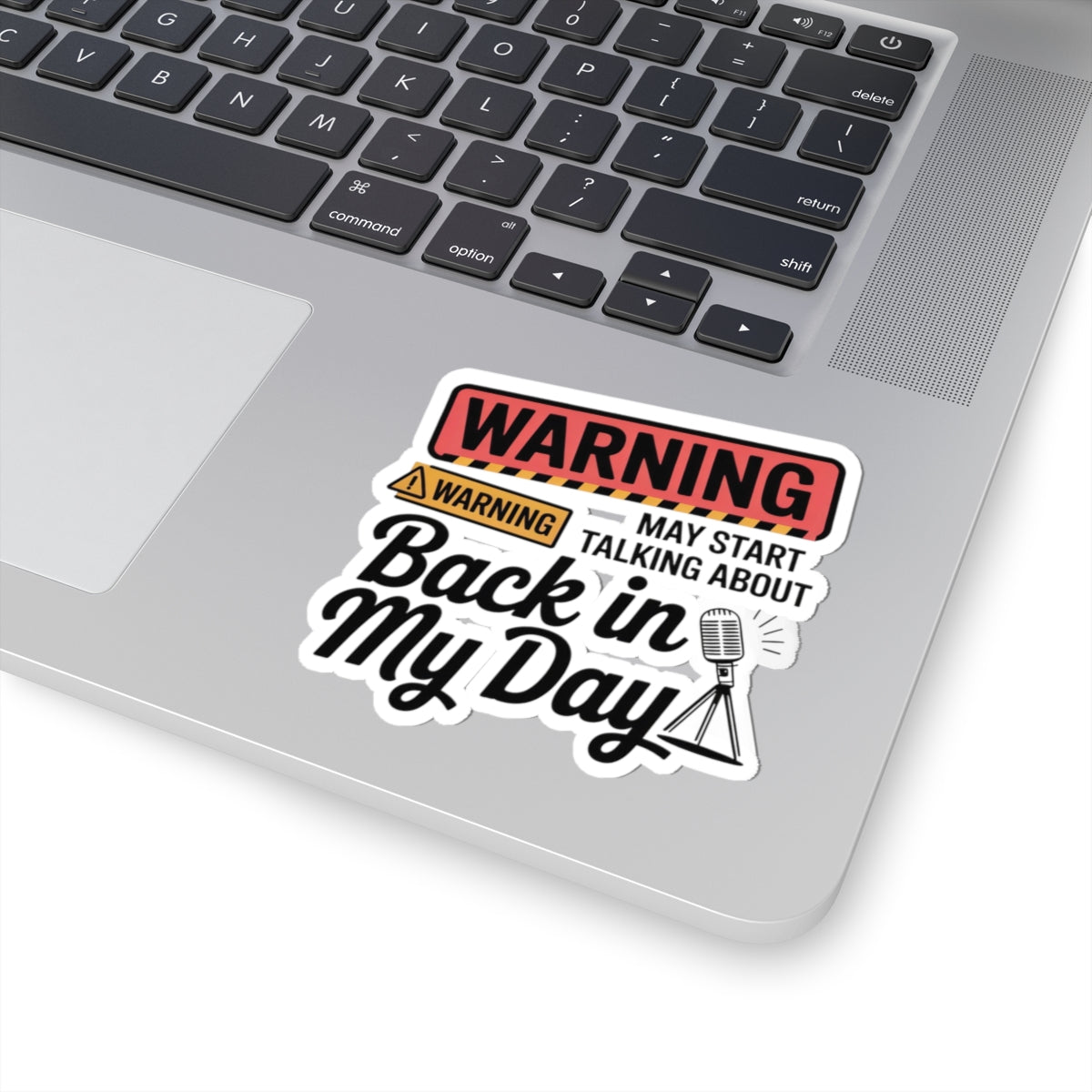 Humorous Nostalgia Sticker - 'Back in My Day' Vinyl Decal for Generational Gag Gifts