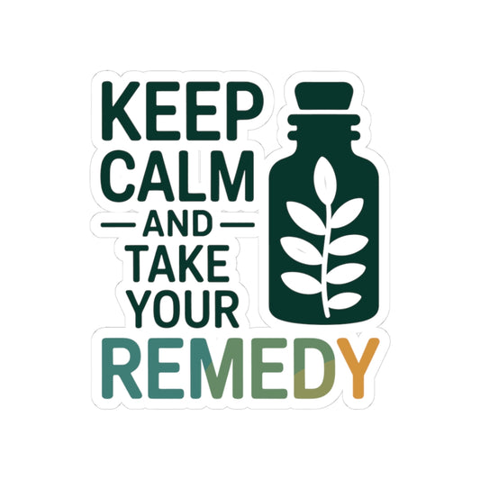 Homeopathy Reminder Sticker - Calm Healing Vinyl Decal for Homeopaths, Natural Medicine Users