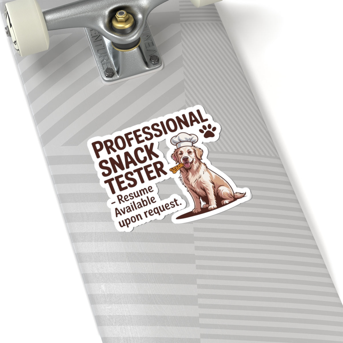 Golden Retriever Snack Tester Sticker - Funny Dog Chef Vinyl Decal for Pet Owners Kitchen Dog Lovers