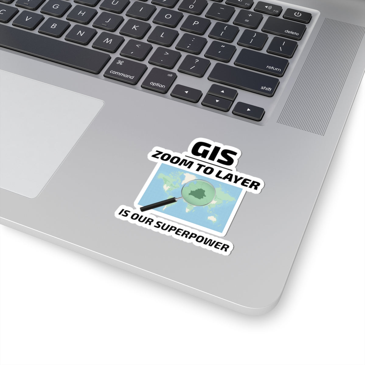"GIS Enthusiast Sticker - Zoom to Layer Vinyl Decal for Cartographers and Mappers"