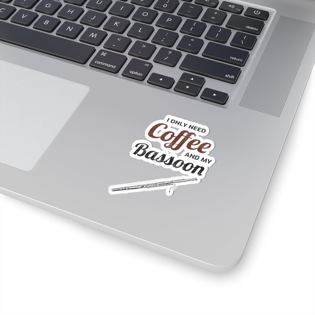 Coffee & Bassoon Sticker - Musician Life Vinyl Decal for Bassoonists & Orchestra Lovers