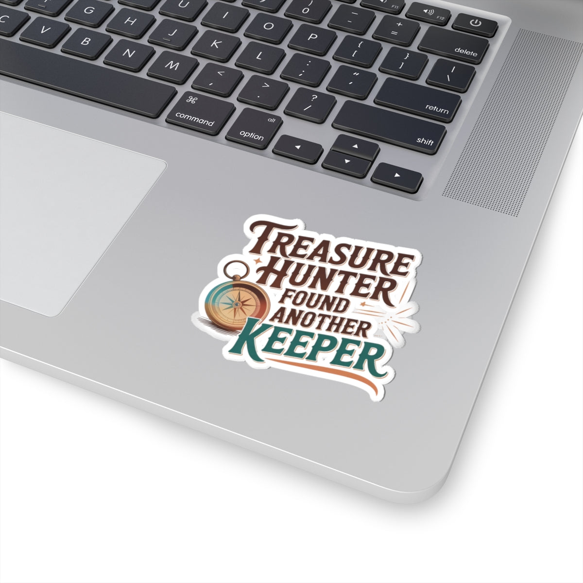 Treasure Hunter Sticker – Found Another Keeper Humor Compass Design Decal for Antique Collectors, Estate Sale Shoppers