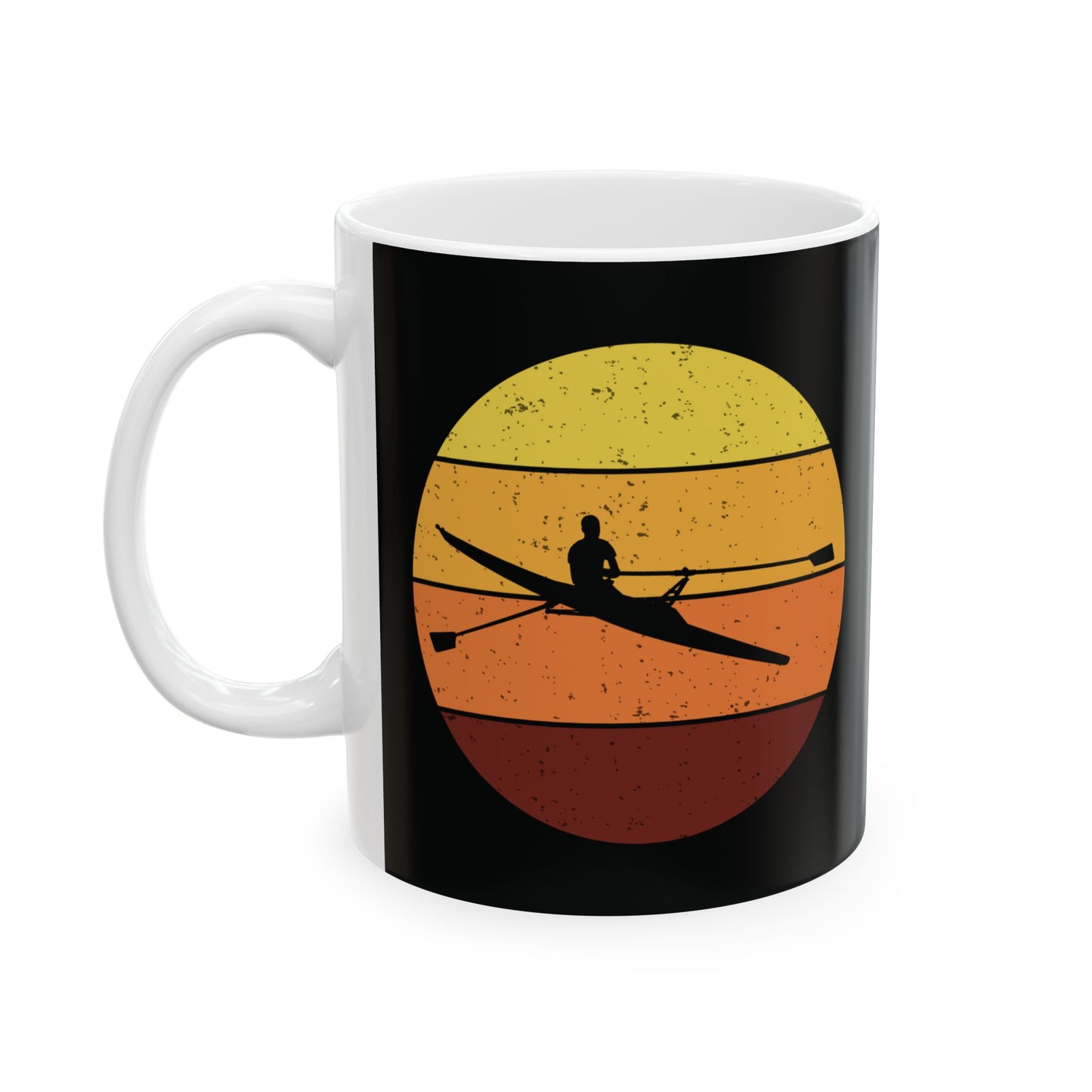 Rowing Mug Vintage Circle Rower Sport Athlete Retro Cup