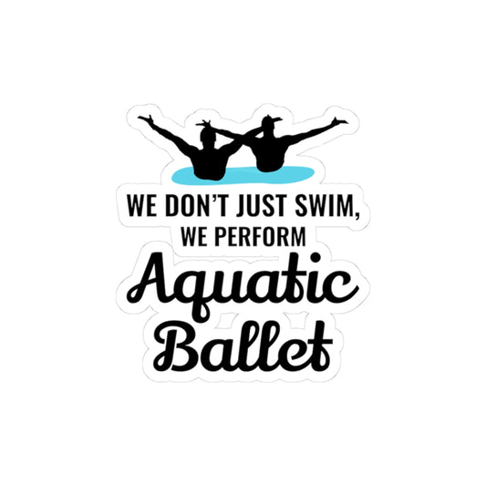 Elegant Synchronized Swimming Sticker - Aquatic Ballet Performance Vinyl Decal