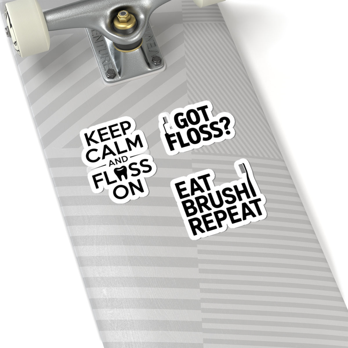 Dental Sticker Bundle – 3 Items: Funny Dentist Tooth, Floss & Brush Vinyl Decals for Dentists, Hygienists & Students