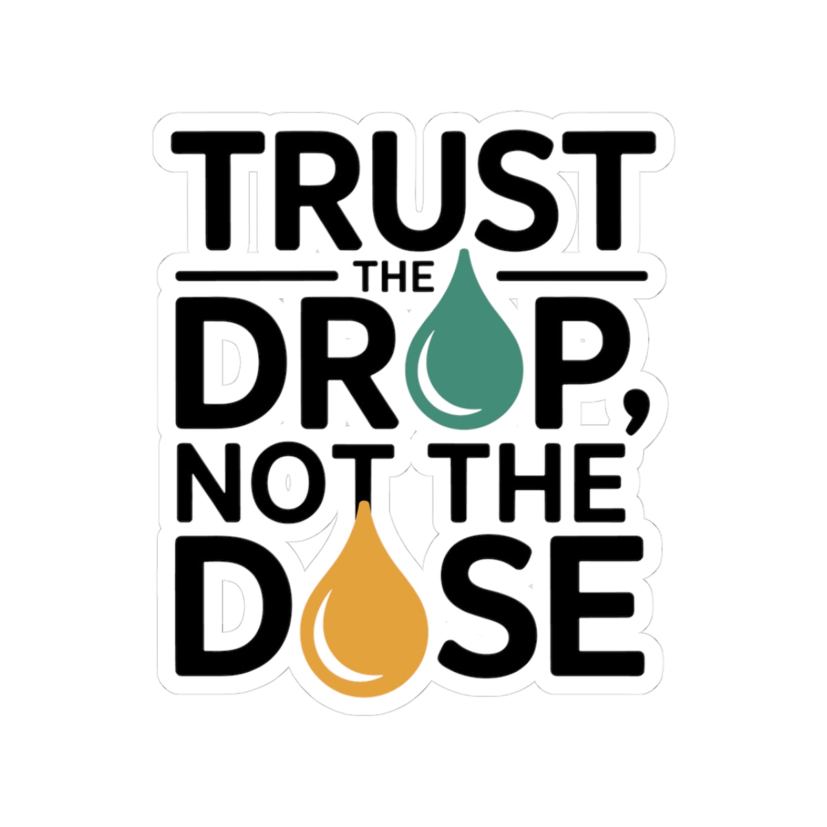 Homeopathy Principle Sticker - Drop Over Dose Vinyl Decal for Homeopaths, Natural Medicine Advocates