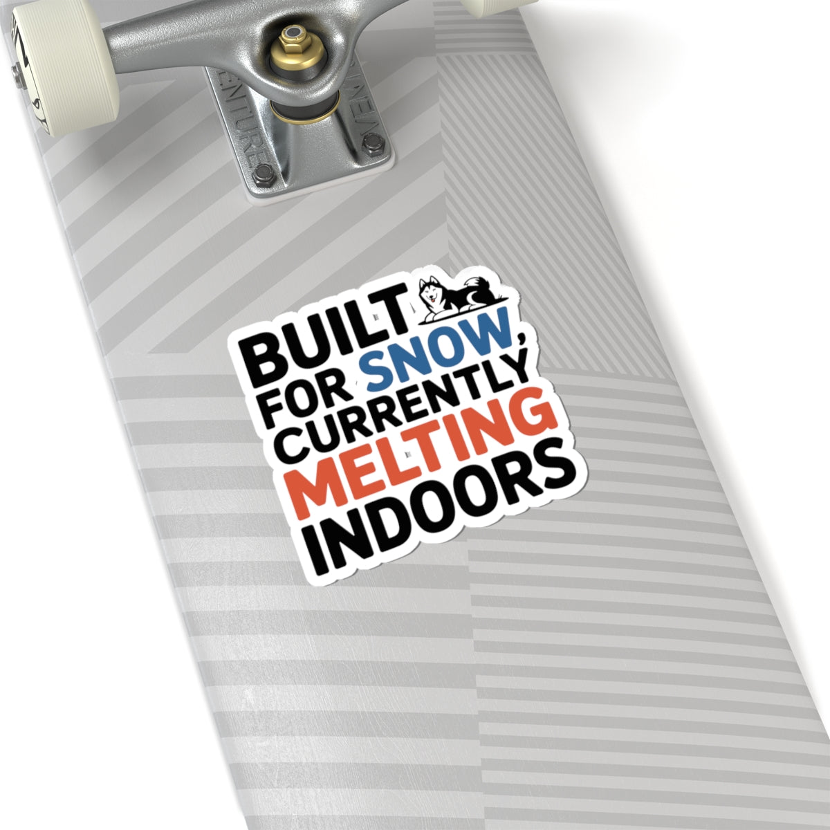 Melting Husky Sticker - Snow Dog Drama Vinyl Decal for Siberian Owners