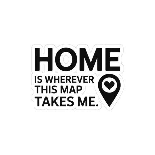 Wanderlust Home Sticker - Portable Map Art Decal for Adventurers & Modern Explorers