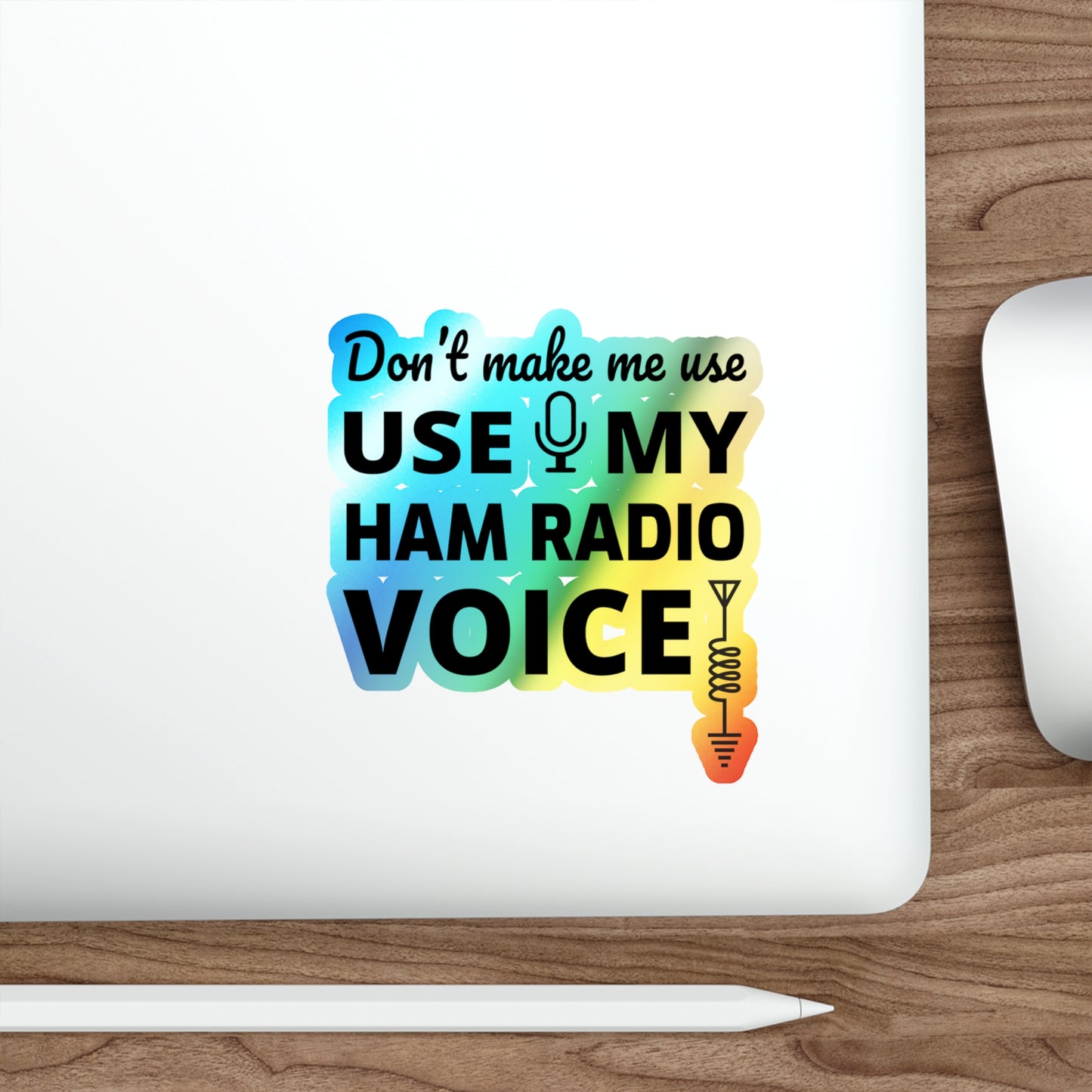 Amateur Ham Radio Operator Stickers Holographic Vinyl Decal - Call Signs & QSOs for Radio Veterans
