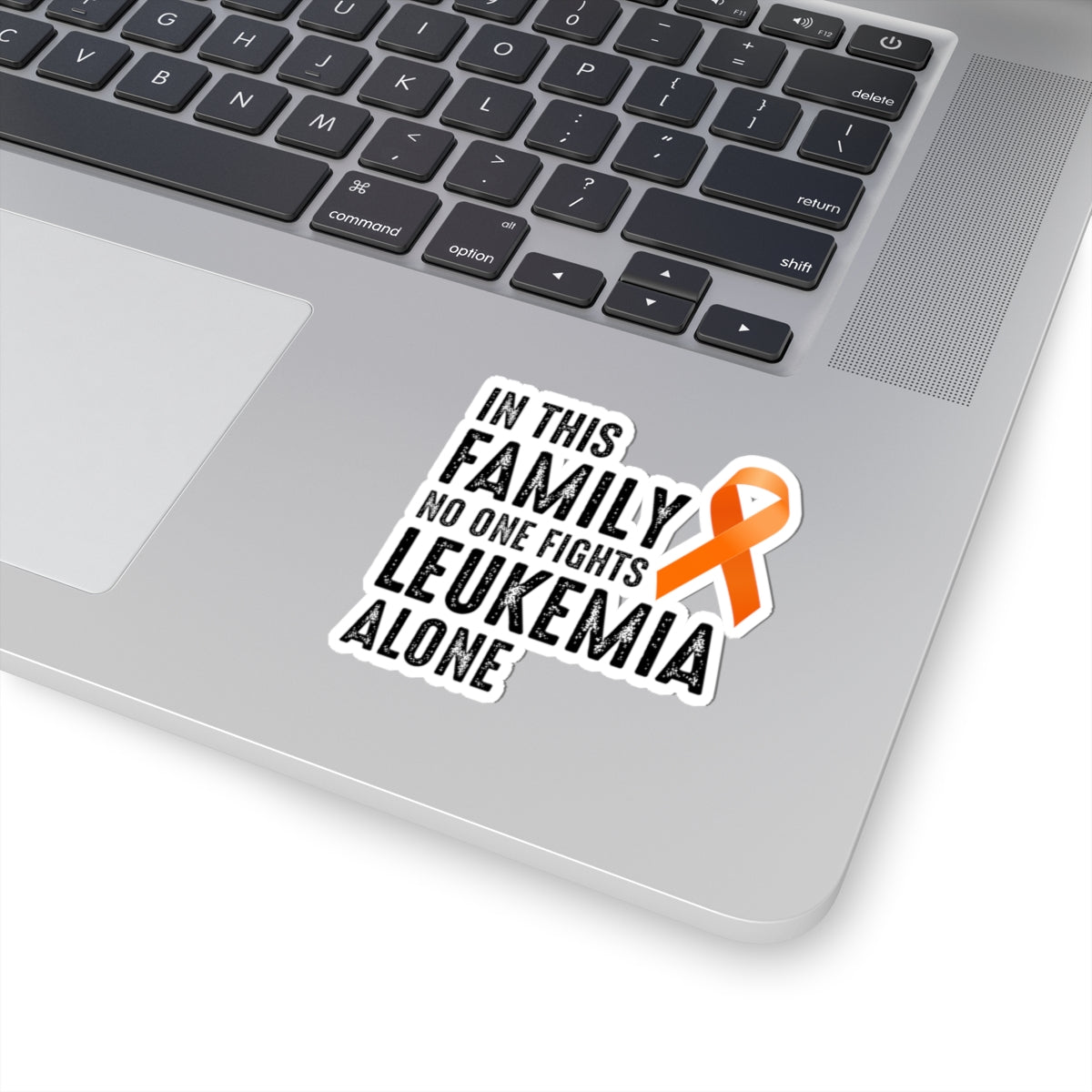 Leukemia Awareness Family Sticker - Orange Ribbon Vinyl Decal for Support Groups, Fighters, and Survivors