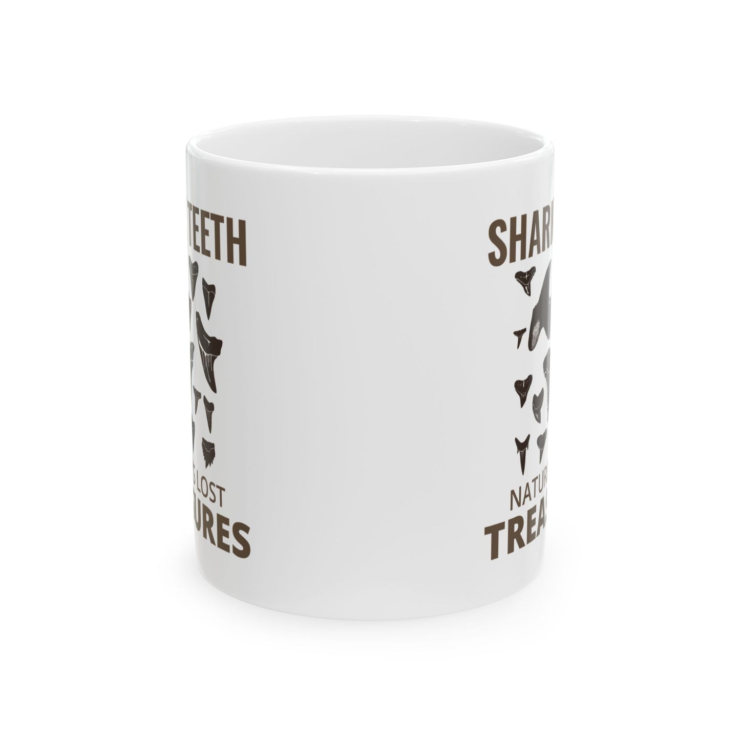 Shark Teeth Collector Mug – Nature’s Lost Treasures, Fossil Hunter Gift