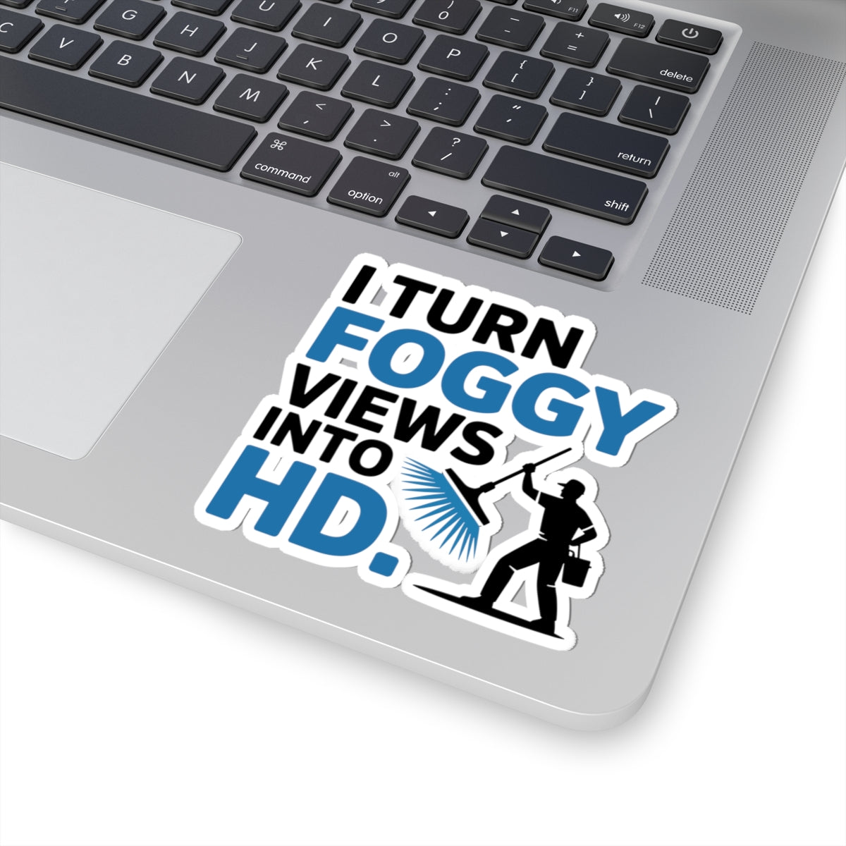 Window Cleaner Sticker - HD Views Vinyl Decal for Professionals & Technicians